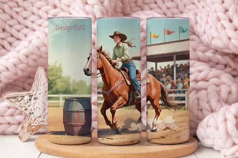 Rodeo Cowgirl 20oz Tumbler Wrap Sublimation DesignSVG 