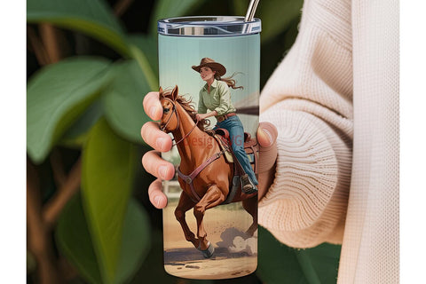 Rodeo Cowgirl 20oz Tumbler Wrap Sublimation DesignSVG 