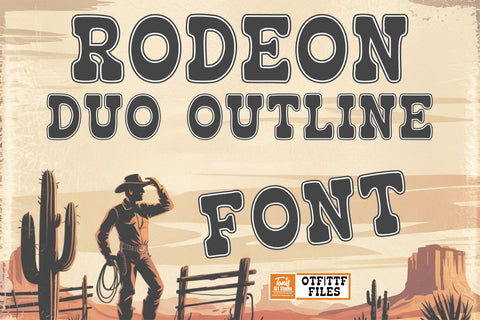 Rodeo Font Bundle | Western Display Serif Font Duo Pack Font TonisArtStudio 