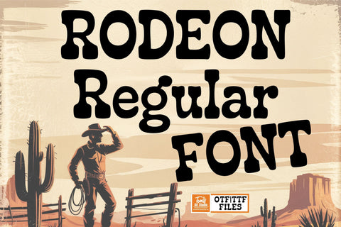 Rodeo Font Bundle | Western Display Serif Font Duo Pack Font TonisArtStudio 