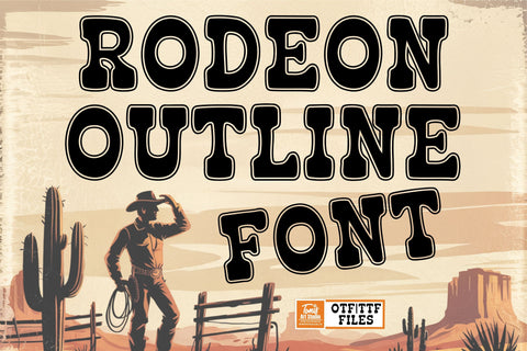 Rodeo Font Bundle | Western Display Serif Font Duo Pack Font TonisArtStudio 
