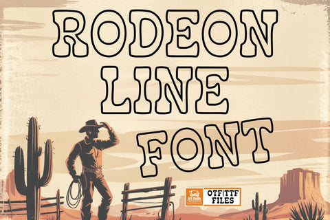 Rodeo Font Bundle | Western Display Serif Font Duo Pack Font TonisArtStudio 