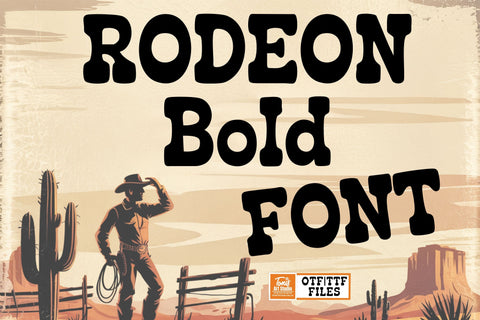 Rodeo Font Bundle | Western Display Serif Font Duo Pack Font TonisArtStudio 