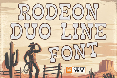 Rodeo Font Bundle | Western Display Serif Font Duo Pack Font TonisArtStudio 