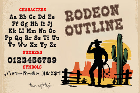 Rodeo Font Bundle | Western Display Serif Font Duo Pack Font TonisArtStudio 