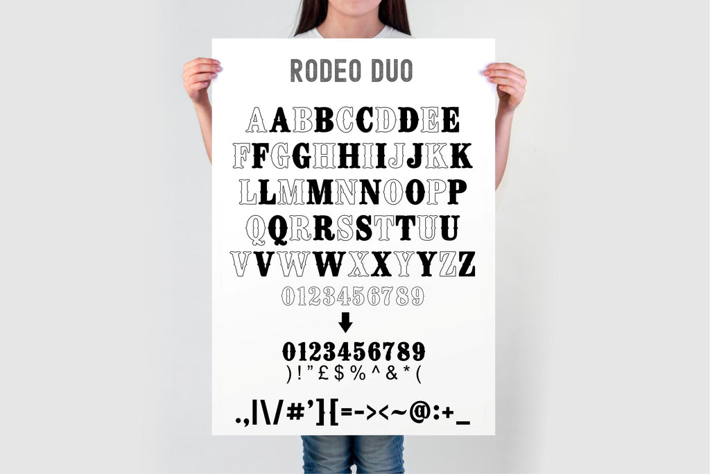 Rodeo Font SVG Bundle | Cowboy Alphabet | Western Font OTF | Rodeo Out ...