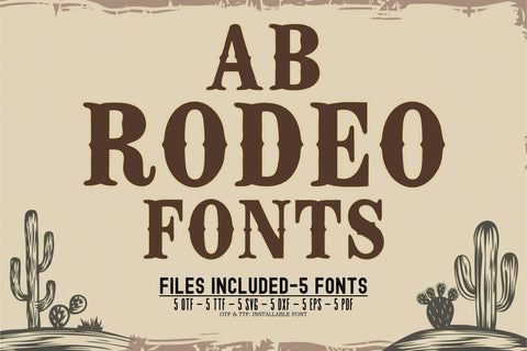 Rodeo Font SVG Bundle | Cowboy Alphabet | Western Font OTF | Rodeo Outline Letters | Country Font TTF | Cricut & Silhouette Cut Files Font TonisArtStudio 
