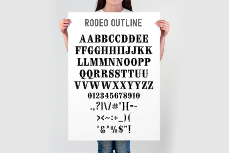 Rodeo Font SVG Bundle | Cowboy Alphabet | Western Font OTF | Rodeo Out ...