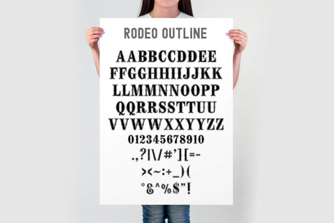 Rodeo Font SVG Bundle | Cowboy Alphabet | Western Font OTF | Rodeo Outline Letters | Country Font TTF | Cricut & Silhouette Cut Files Font TonisArtStudio 