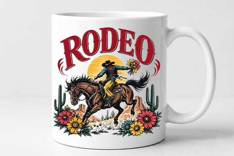 Rodeo PNG | Vintage Cowboy Bucking Horse Western Digital Download SVG BillahCrafts 