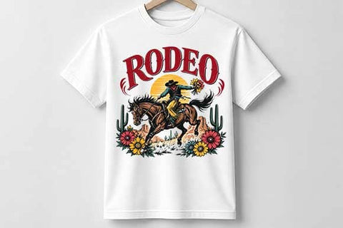 Rodeo PNG | Vintage Cowboy Bucking Horse Western Digital Download SVG BillahCrafts 