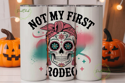 Rodeo Sugar Skull 20oz Tumbler Wrap Sublimation PixelChick 