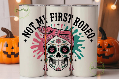 Rodeo Sugar Skull 20oz Tumbler Wrap Sublimation PixelChick 