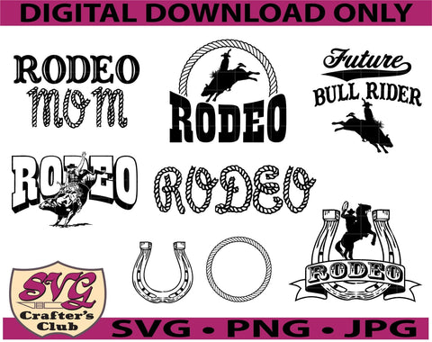 Rodeo SVG Designs Bundle for Cricuts and Silhouettes SVG SVG Crafter's Club 