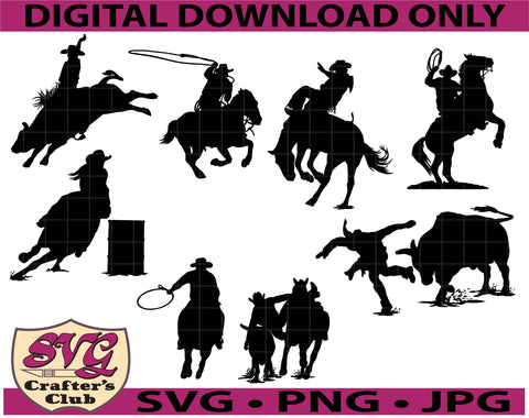 Rodeo SVG Designs Bundle for Cricuts and Silhouettes SVG SVG Crafter's Club 