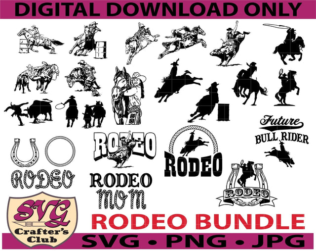 Rodeo SVG Designs Bundle for Cricuts and Silhouettes SVG SVG Crafter's Club 