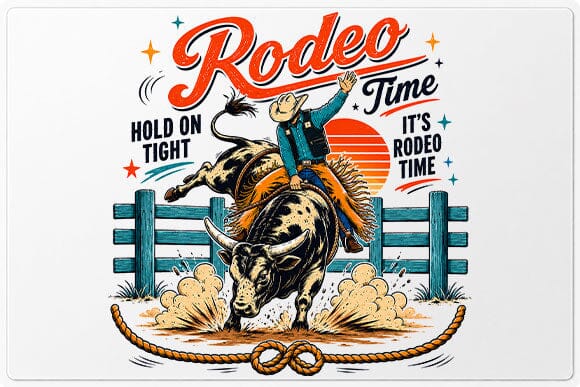 Rodeo Time Bull Riding PNG | Rodeo Sublimation PNG SVG BillahCrafts 