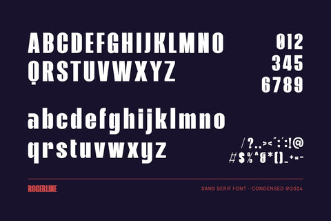 Rogerline - Modern Condensed Sans Serif Font studioalmeera 