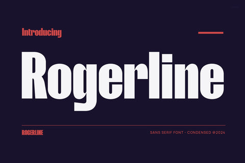 Rogerline - Modern Condensed Sans Serif Font studioalmeera 