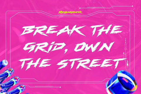 Roguepunk – Cyberpunk Graffiti Font Font Mozzatype 