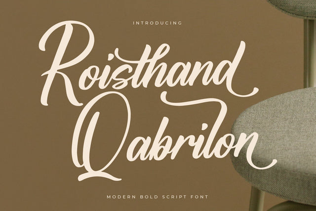Roisthand Qabrilon - Modern Bold Script Font Font Letterena Studios 