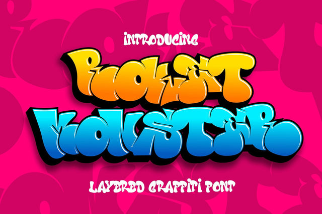 Roket Monster - 3d Layered Graffiti Font Font Mozzatype 