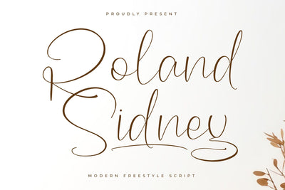 Roland Sidney - Modern Freestyle Script Font Letterena Studios 