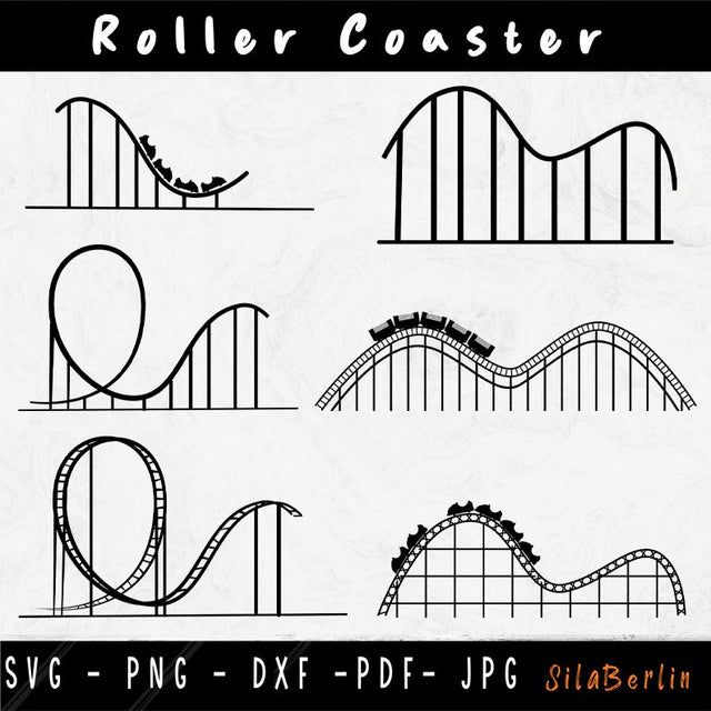 Roller Coaster Svg, Adventure SVG, Theme Park SVG, Construction Svg, Parks Svg, Roller Coaster Loop Png File, SVG Files for Cricut SVG SilaBerlin 
