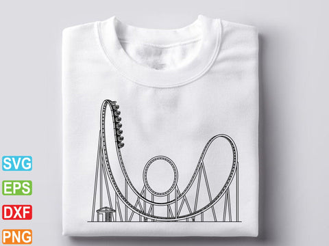 Roller Coaster Svg, Roller Coaster Silhouette, Roller Coaster Dxf SVG Creativeart88 
