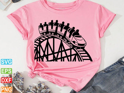Roller Coaster Svg, Roller Coaster Silhouette, Roller Coaster Dxf SVG Creativeart88 