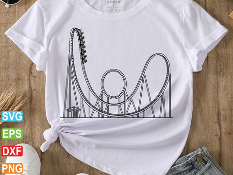 Roller Coaster Svg, Roller Coaster Silhouette, Roller Coaster Dxf SVG Creativeart88 