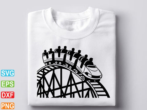 Roller Coaster Svg, Roller Coaster Silhouette, Roller Coaster Dxf SVG Creativeart88 