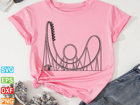 Roller Coaster Svg, Roller Coaster Silhouette, Roller Coaster Dxf SVG Creativeart88 