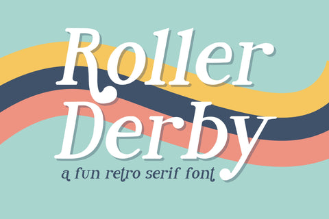 Roller Derby, Fun Retro Handwritten Font for Cricut Font Designing Digitals 