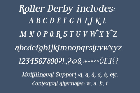 Roller Derby, Fun Retro Handwritten Font for Cricut Font Designing Digitals 