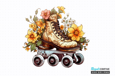 Roller Skates clipart PNG Design Sublimation Regulrcrative 