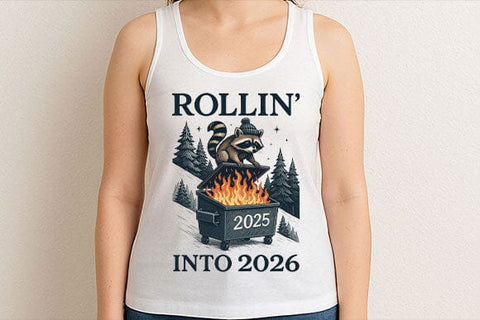 Rollin Into 2026 PNG Funny Raccoon SVG BillahCrafts 