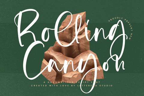 Rolling Canyon - Handwritten Script Font Font Letterena Studios 