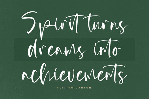 Rolling Canyon - Handwritten Script Font Font Letterena Studios 