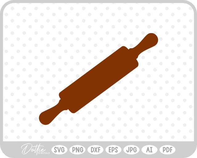 Rolling Pin Baking Cooking Utensil SVG DottieDigitals 