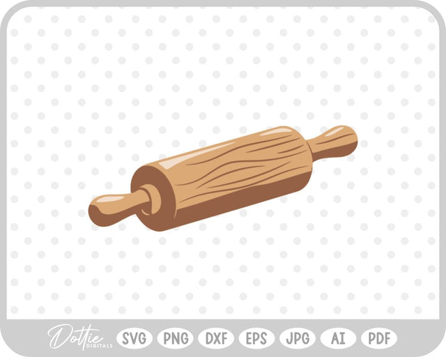 Rolling Pin Baking Cooking Utensil SVG DottieDigitals 