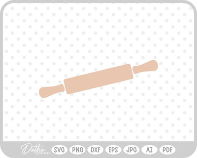 Rolling Pin Baking Cooking Utensil SVG DottieDigitals 
