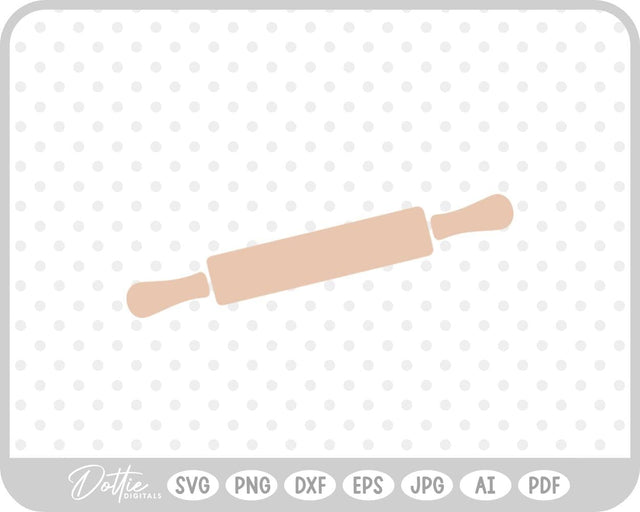 Rolling Pin Baking Cooking Utensil SVG DottieDigitals 
