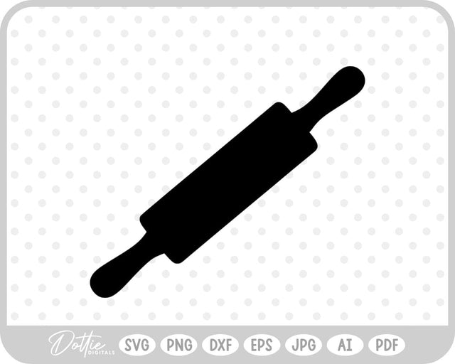 Rolling Pin Baking Cooking Utensil SVG DottieDigitals 