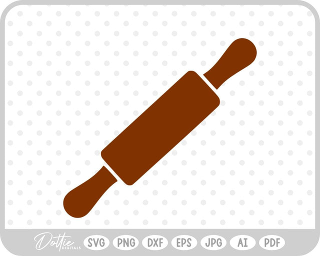 Rolling Pin Baking Cooking Utensil SVG DottieDigitals 