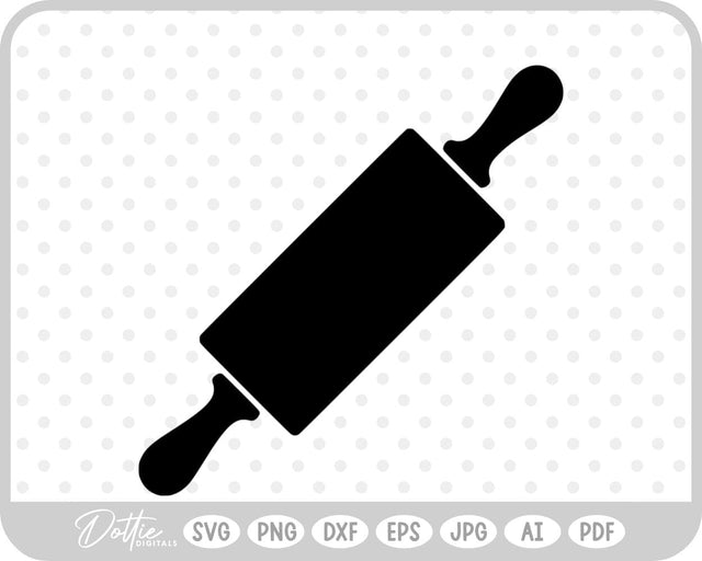 Rolling Pin Baking Cooking Utensil SVG DottieDigitals 