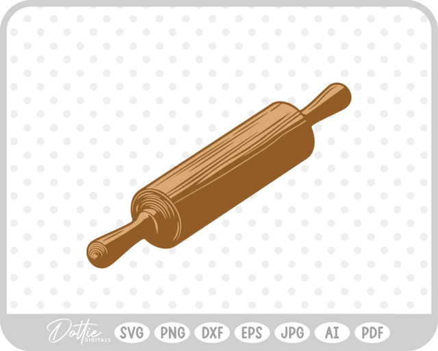 Rolling Pin Baking Cooking Utensil SVG DottieDigitals 