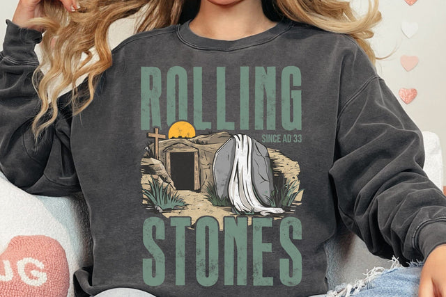 Rolling Stones Since AD 33 PNG, Trendy Easter, He Is Risen, Christian Easter, Jesus Shirt SVG DesignDestine 