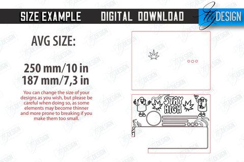 Rolling Tray Laser Cut Bundle | Tobacco Rolling | Smoke Accessory | Rolling Station | CNC Files SVG Fly Design 