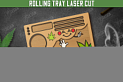 Rolling Tray Laser Cut Bundle | Tobacco Rolling | Smoke Accessory | Rolling Station | CNC Files SVG Fly Design 